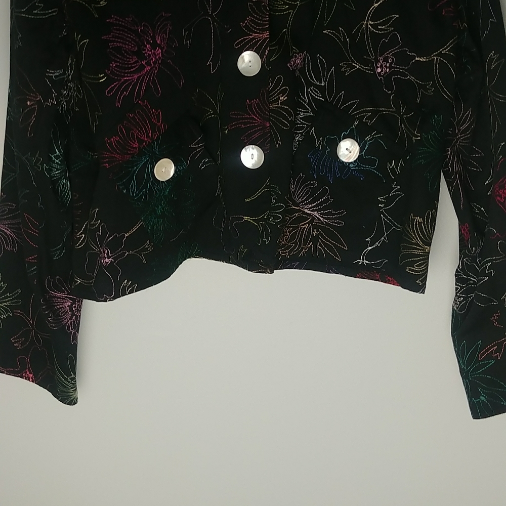 Alex Kim Colorful Button Down Jacket With Shell Buttons - Picture 4 of 10